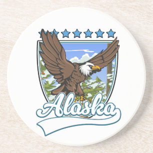 Alaska Travel Patch Getränkeuntersetzer