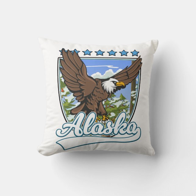 Alaska Travel Patch Kissen (Vorderseite)