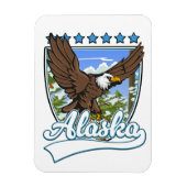 Alaska Travel Patch Magnet (Vertikal)
