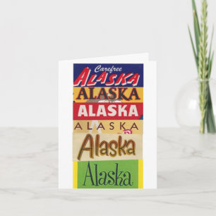 Alaska Travel Poster Thank you card Dankeskarte