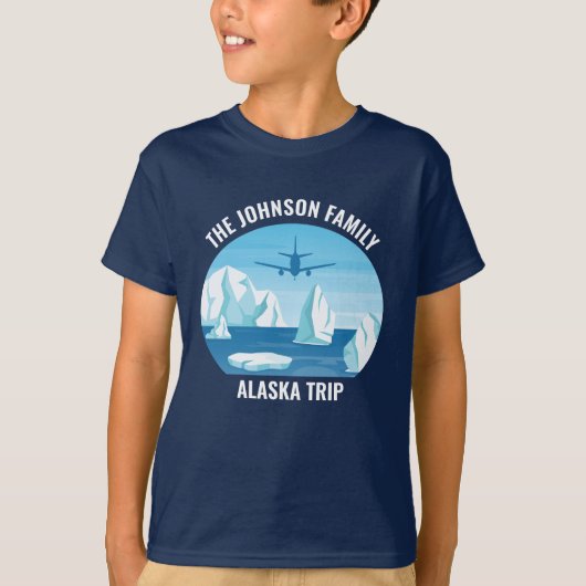 Alaska Trip Blue Glacier Maßgeschneiderte Kinder T-Shirt (Vorderseite)