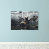 Alaska Tufted Puffins Leinwanddruck (Insitu (Holzboden))