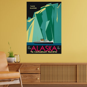 Alaska über Canadian Pacific - Taku-Gletscher Poster