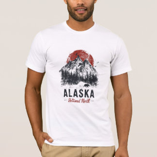Alaska Unbändige Nord Bergwüste Outdoor T-Shirt