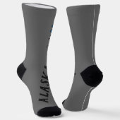 Alaska und Bär-Silhouette, US-Flagge Socken (Gewinkelt)