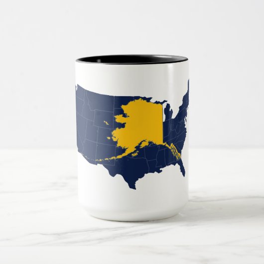 Alaska / US-Karte Tasse (Zentrum)