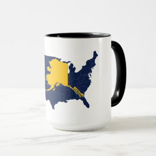 Alaska / US-Karte Tasse