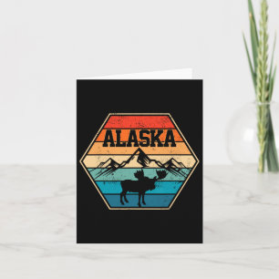 Alaska Usa Bergwandern Vintages Retro-Geschenk Karte