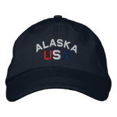 Alaska USA bestickter Navy Blue Hat Bestickte Kappe (Vorderseite)