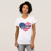 Alaska USA Heart Flag – Patriotic Alaska Design T-Shirt (Vorne ganz)