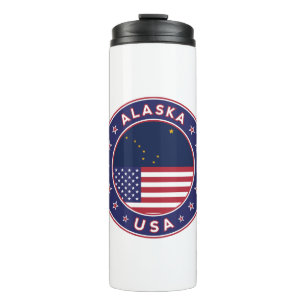 Alaska, USA Staaten, Alaska T - Shirt, Alaska Aufk Thermosbecher