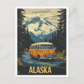 Alaska USA Vintag Illustration Travel Postkarte (Vorderseite)
