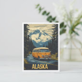 Alaska USA Vintag Illustration Travel Postkarte (Stehend Vorderseite)