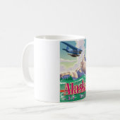 Alaska USA Vintage Reiseplakat. Kaffeetasse (Vorderseite Links)