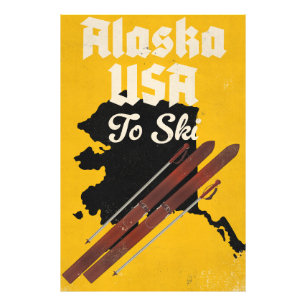 Alaska USA zum Skifahren Fotodruck