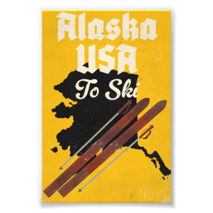 Alaska USA zum Skifahren Fotodruck