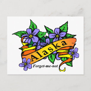 Alaska Vergiss mich nicht Postkarte
