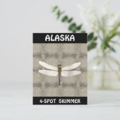 Alaska Vier Spot Skimmer Dragonfly Postkarte (Stehend Vorderseite)