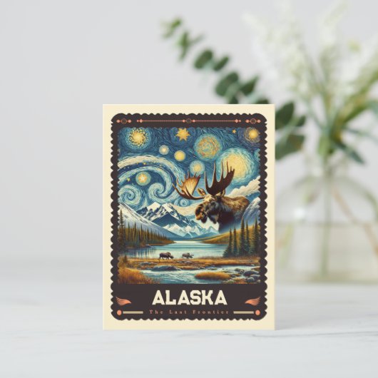 Alaska | Vincent Van Gogh Inspiriert Postkarte (Stehend Vorderseite)