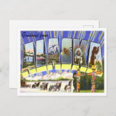 Alaska Vintag Big Letters Postcard Postkarte (Vorne/Hinten)