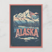 Alaska Vintage Naturgebirge Alaska Postkarte (Vorderseite)