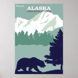 Alaska Vintage Poster