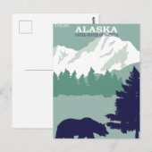 Alaska Vintage Poster Postkarte (Vorne/Hinten)