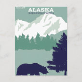Alaska Vintage Poster Postkarte (Vorderseite)