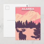Alaska Vintage Poster Postkarte (Vorne/Hinten)