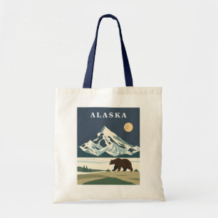 Alaska Vintage Reise Grizzlybär Tragetasche
