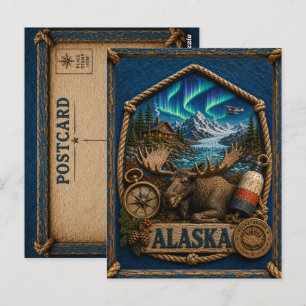 Alaska Vintage Reise Postkarte