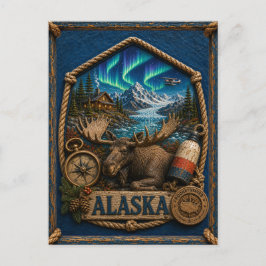 Alaska Vintage Reise Postkarte