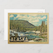 Alaska Vintage Reisen Schnee Winterlandschaft Postkarte (Vorne/Hinten)