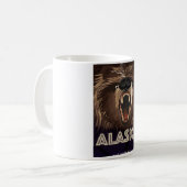Alaska Vintage Reiseplakat Kaffeetasse (Vorderseite Links)