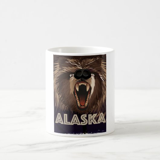 Alaska Vintage Reiseplakat Kaffeetasse (Mittel)