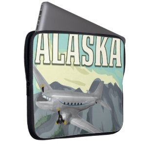 Alaska Vintage Reiseplakat Laptopschutzhülle