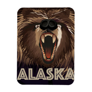 Alaska Vintage Reiseplakat Magnet