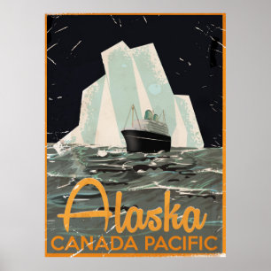 Alaska Vintage Reiseplakat Poster