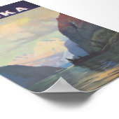 Alaska Vintage Travel Poster (Ecke)