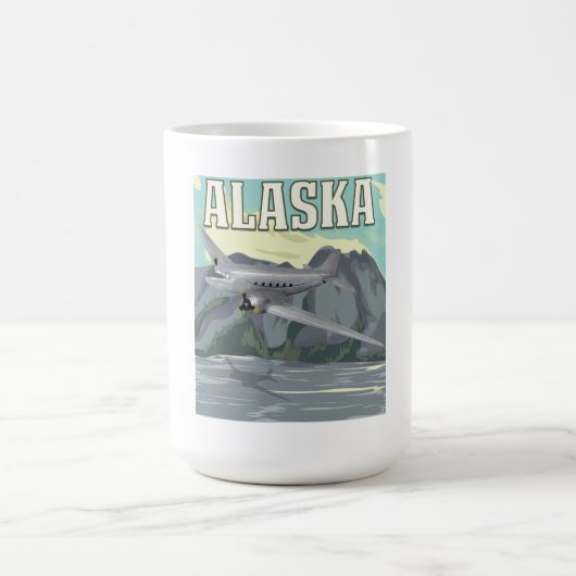 Alaska Vintage Travel Poster Kaffeetasse (Mittel)
