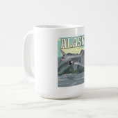 Alaska Vintage Travel Poster Kaffeetasse (Vorderseite Links)
