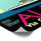 Alaska Vintage Travel Poster Zurück (Ecke)