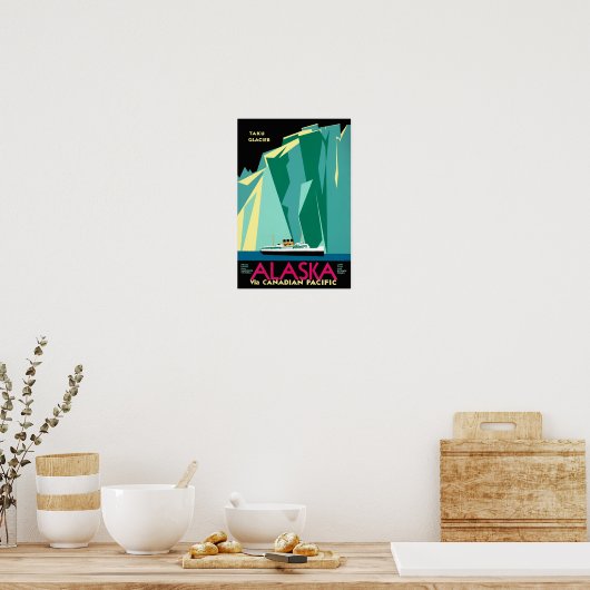 Alaska Vintage Travel Poster Zurück (Küche)