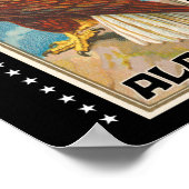 Alaska - Vintager Adler Poster (Ecke)