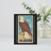 Alaska - Vintager Adler Postkarte (Stehend Vorderseite)
