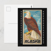 Alaska - Vintager Adler Postkarte (Vorne/Hinten)