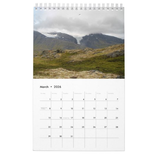 Alaska wagt 2019 kalender (Mär 2026)