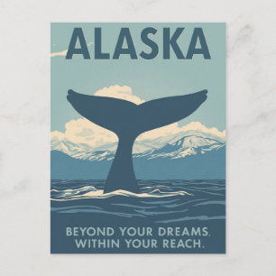 Alaska-Wal-Schwanz-Abenteuer Postkarte