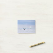 Alaska - Wal und Segelboot Post-it Klebezettel (Auf Schreibtisch)