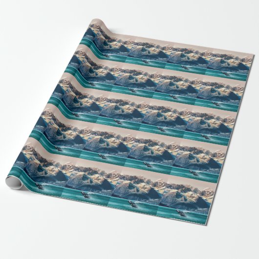 Alaska Walbeobachtung: Bootsausflug. Geschenkpapier (Ungerollt)